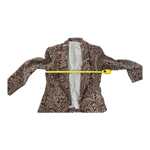 Upholstery Women’s Jacket Size S/M Statement Classy Brown With Beads - Picture 11 of 11